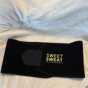Sweet Sweat Waist Trimmer Band (Women & Men) - Trainer Belt - Black / Yellow L